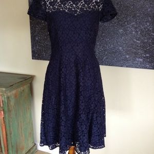 White House Black Market Black Lace Fit & Flare